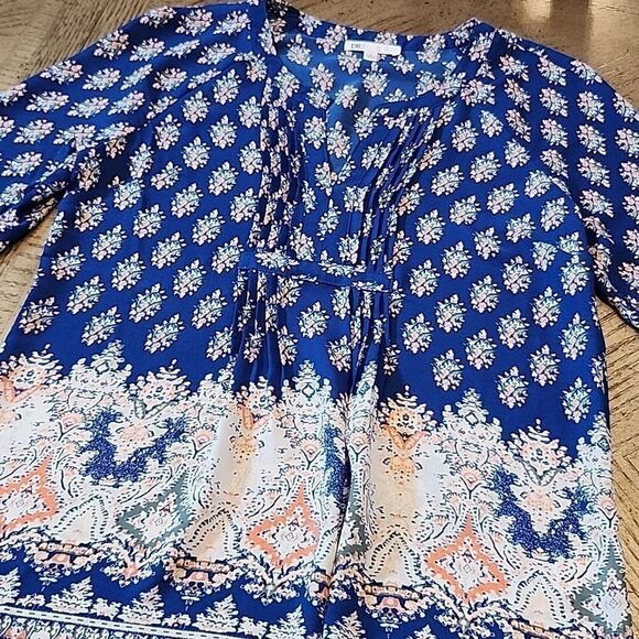 Boho bell sleeve top size small Dr2 - Picture 7 of 9